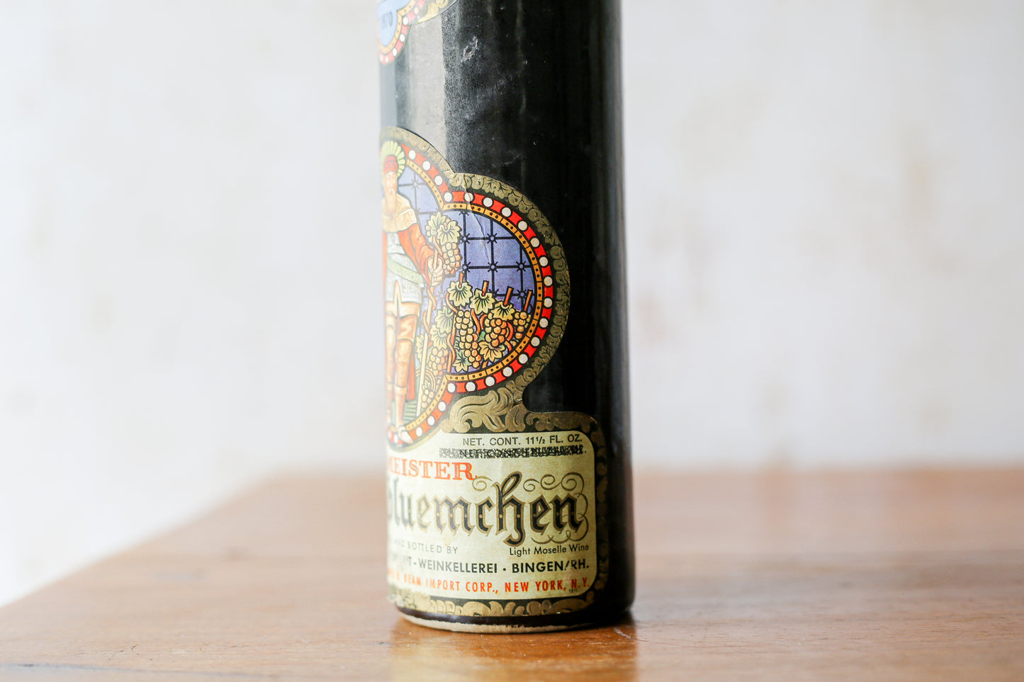 Vintage Beameister Moselbluemchen German Stoneware Wine Bottle, 1970