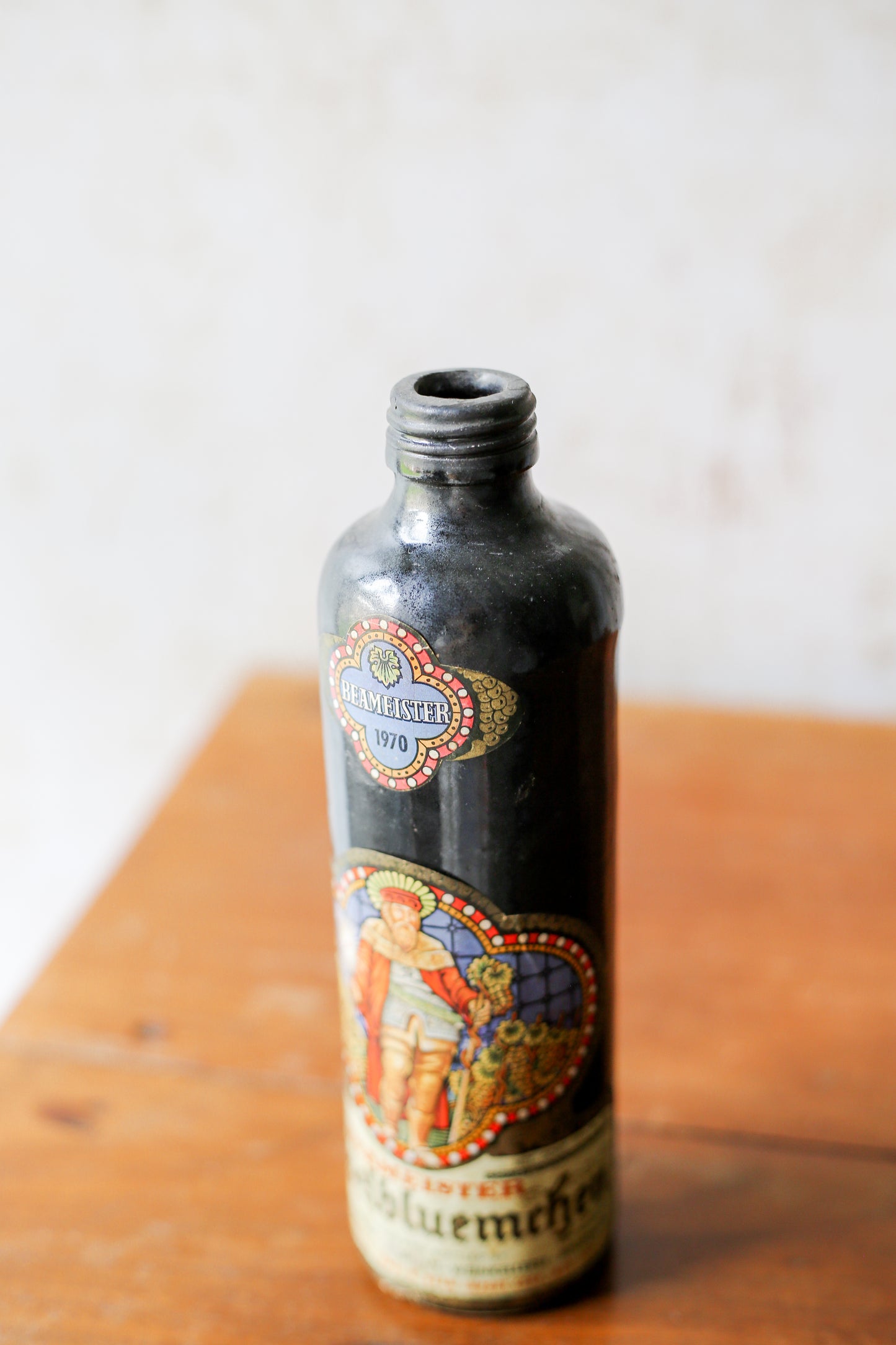 Vintage Beameister Moselbluemchen German Stoneware Wine Bottle, 1970