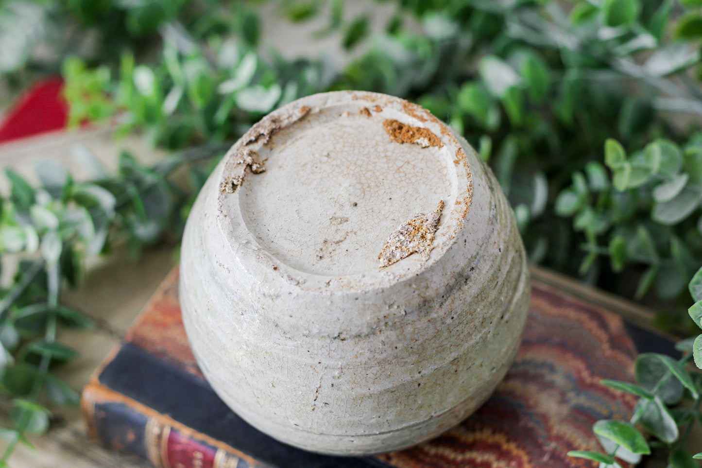 Antique Chinese Stoneware 3" Rustic Ginger Jar