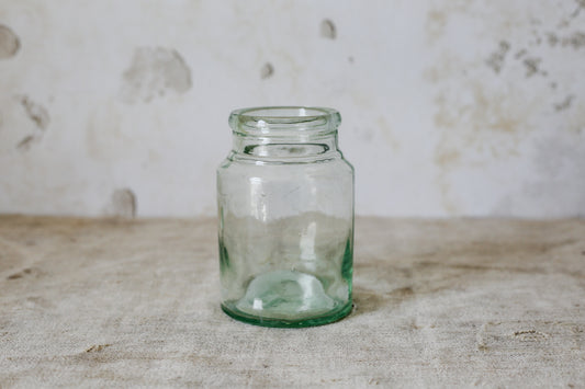 Antique Large English Green Glass Canning Jar