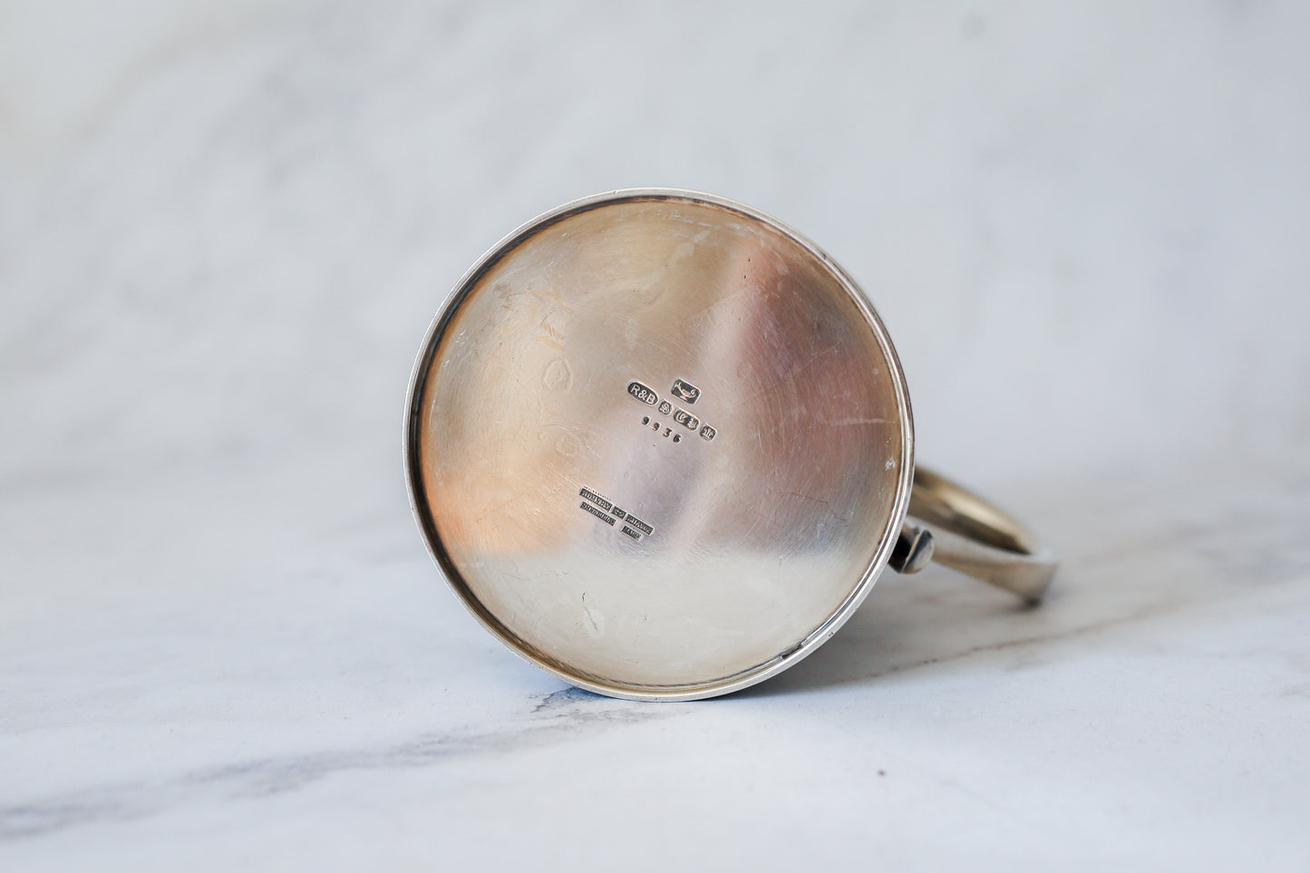 Antique Engraved Roberts & Belk Silverplate Tankard - "Romney Plate" Sheffield, c. 1920