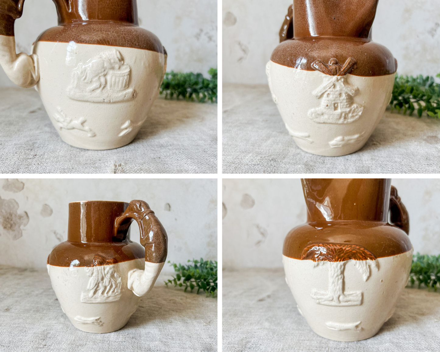 Antique Denby Pottery Stoneware Harvest Jug
