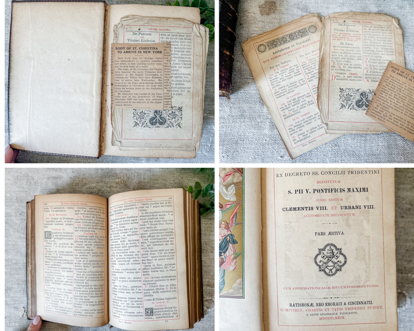 1879 Breviarium Romanum Latin Catholic Missal