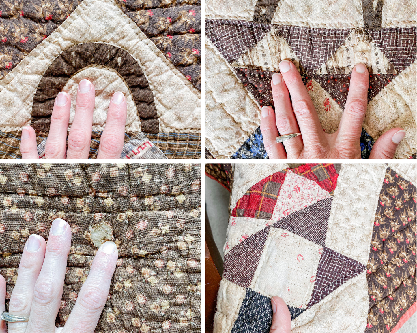 Antique Basket Quilt with Maker’s Note, c1890