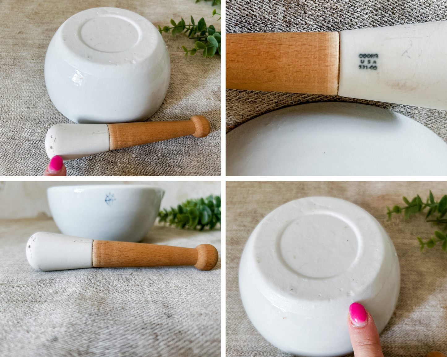 Vintage Coors Ceramic Mortar & Pestle
