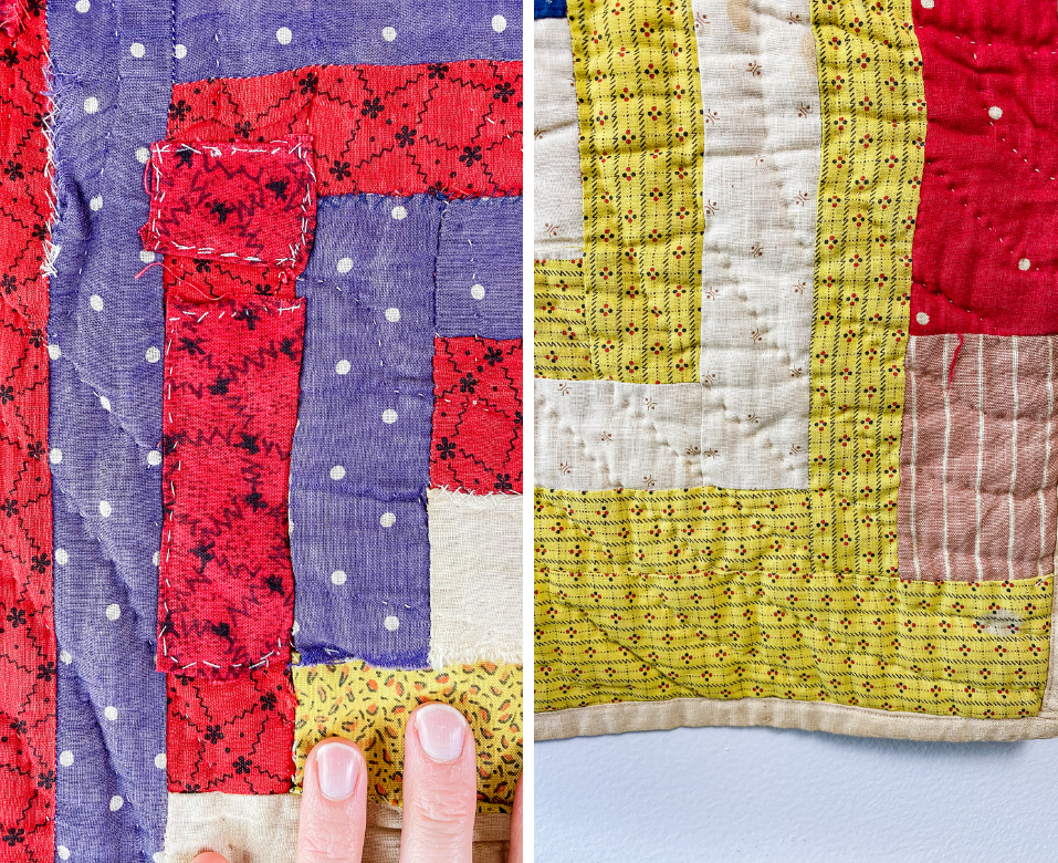 Antique Barn Raising Log Cabin Quilt, c1890