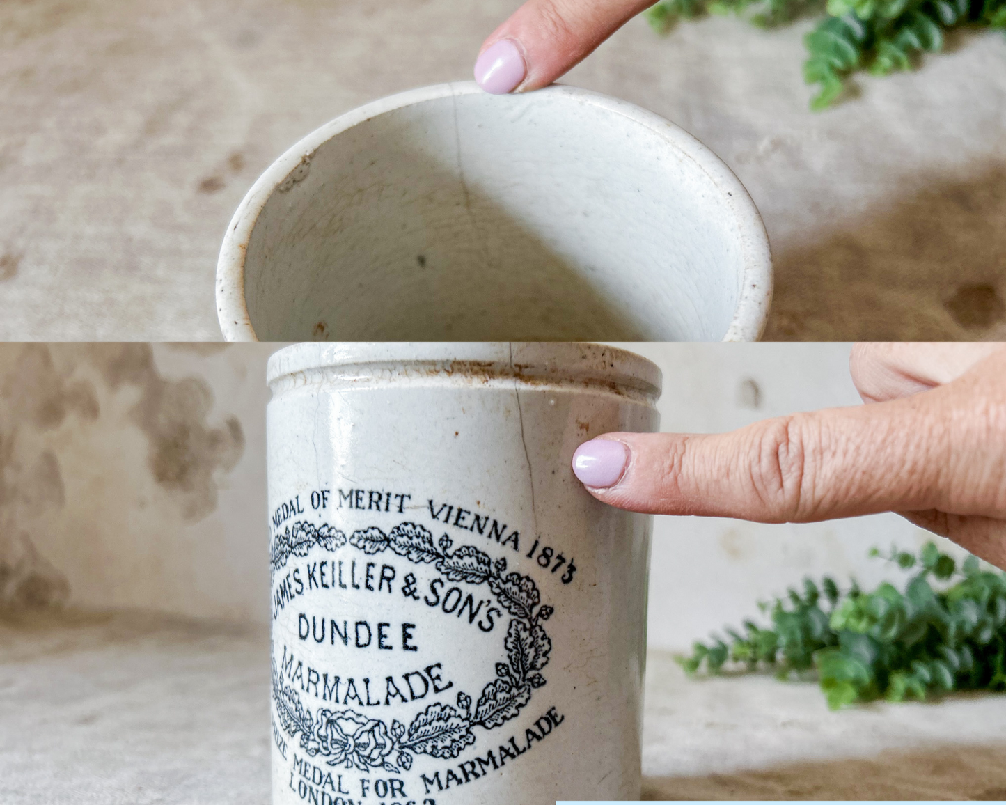 Antique James Keiller Dundee Marmalade 2 lb. Pot
