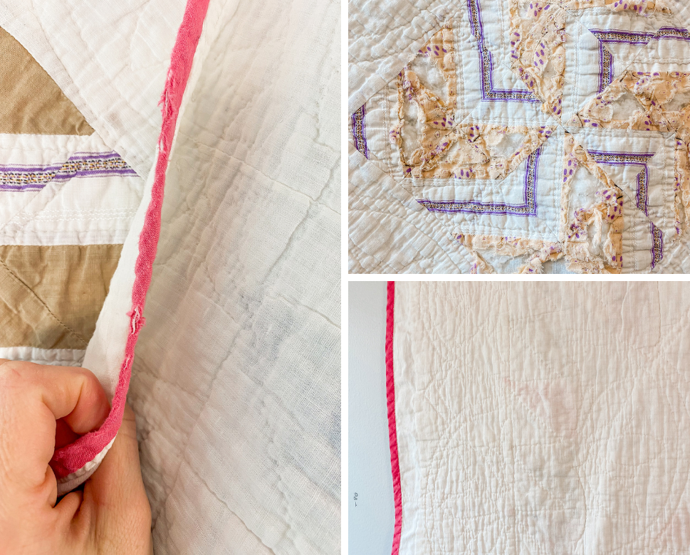Vintage Whirligig Quilt with Sawtooth Border