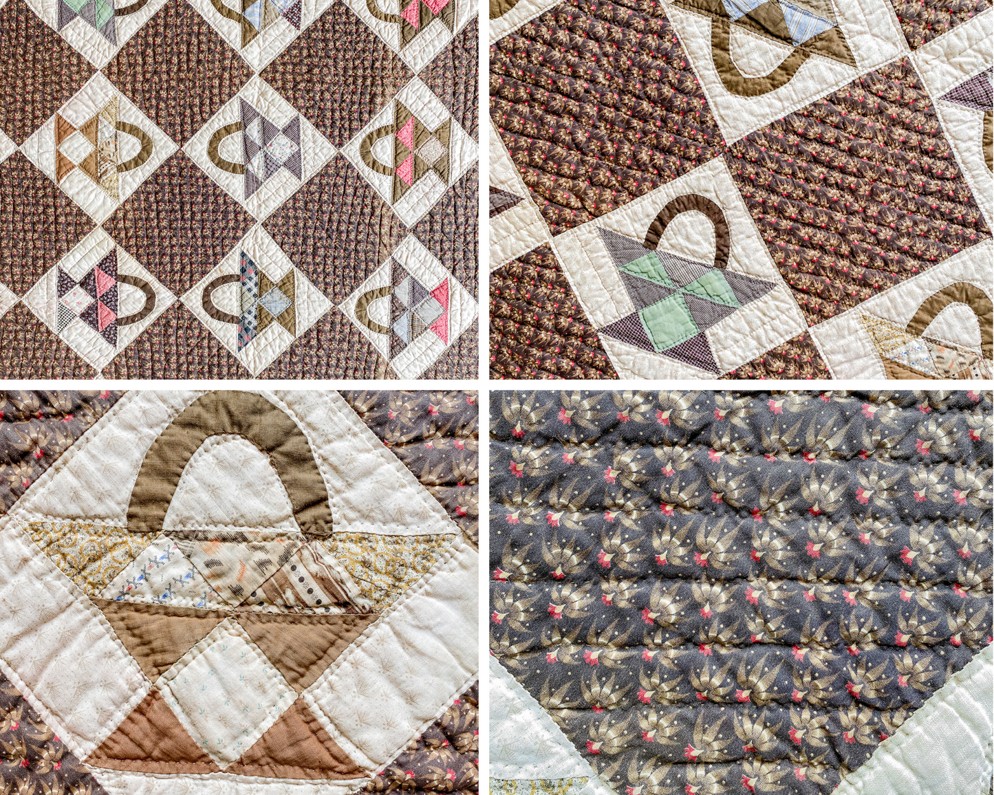 Antique Basket Quilt with Maker’s Note, c1890