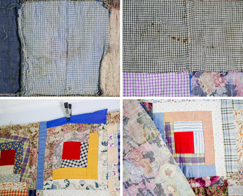 Vintage Log Cabin Quilt TOP