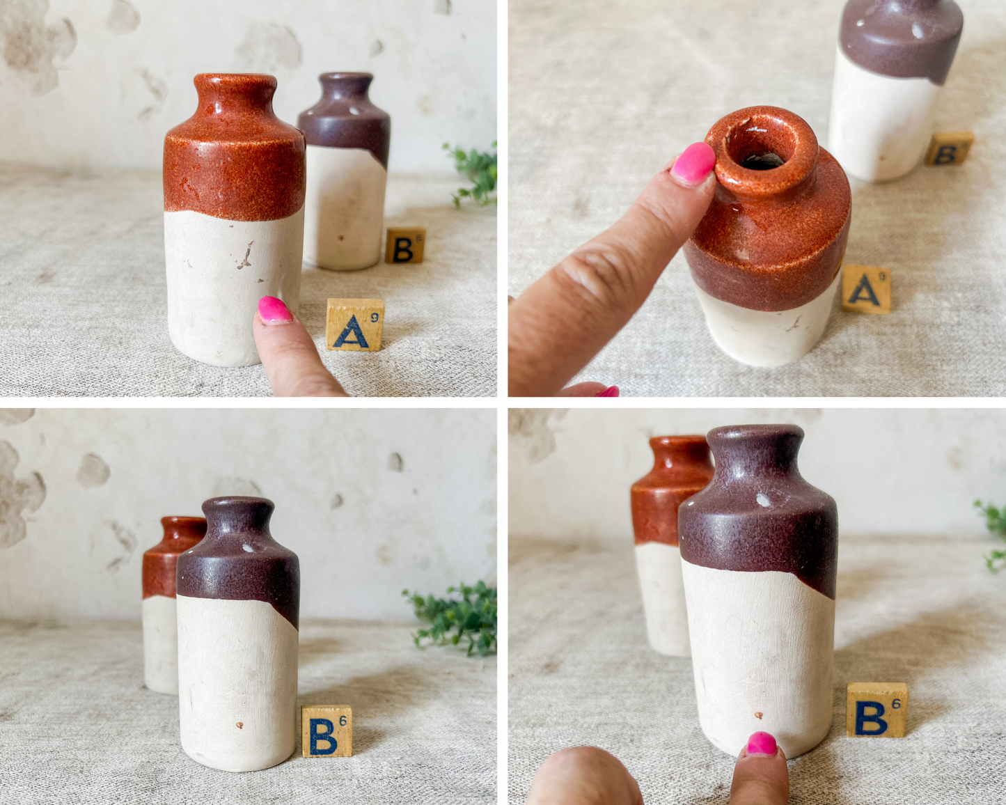 CHOICE Antique Denby Pottery Glaze Sample Pots