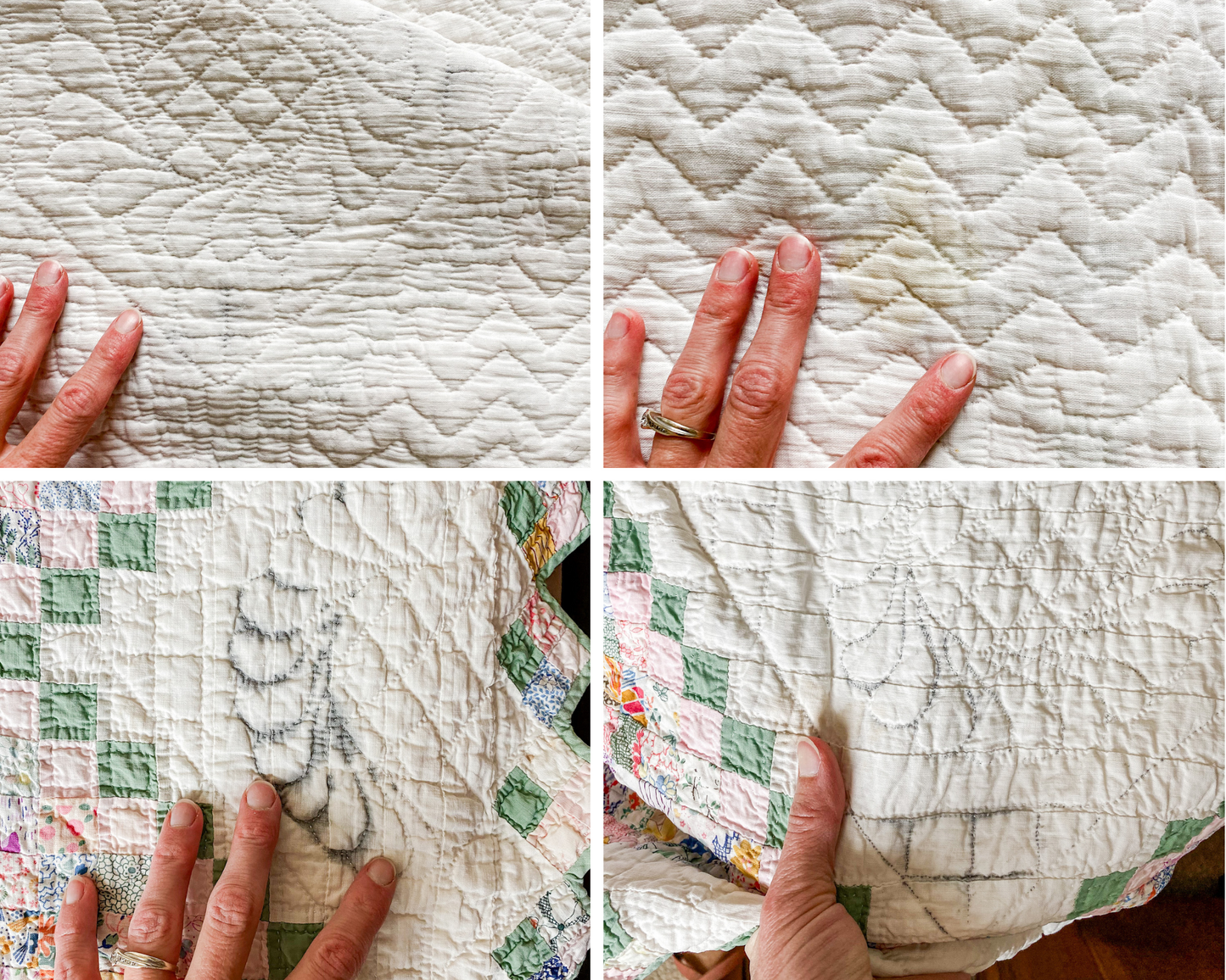 Vintage Postage Stamp Quilt