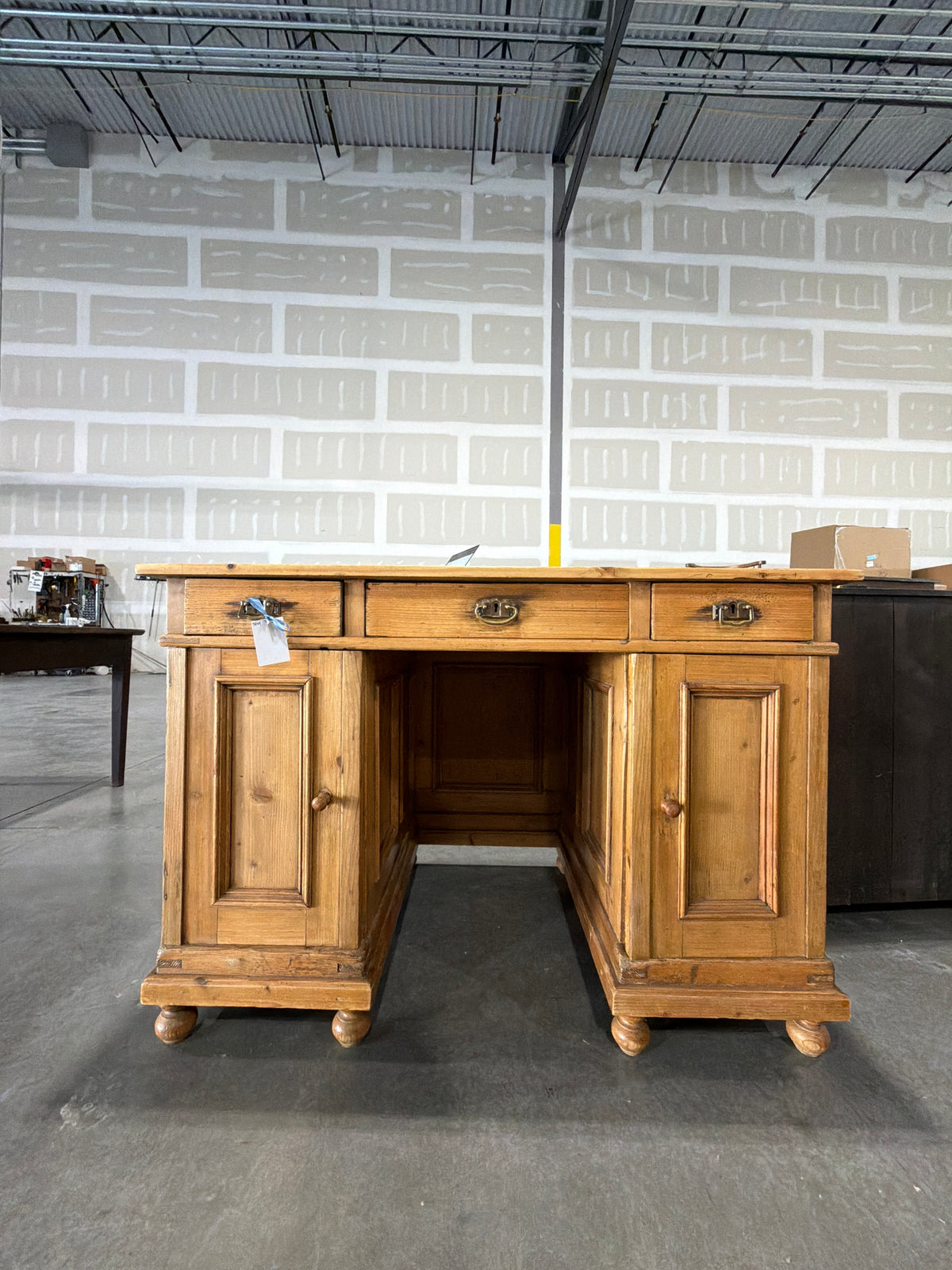 Victorian desk with drawer banks