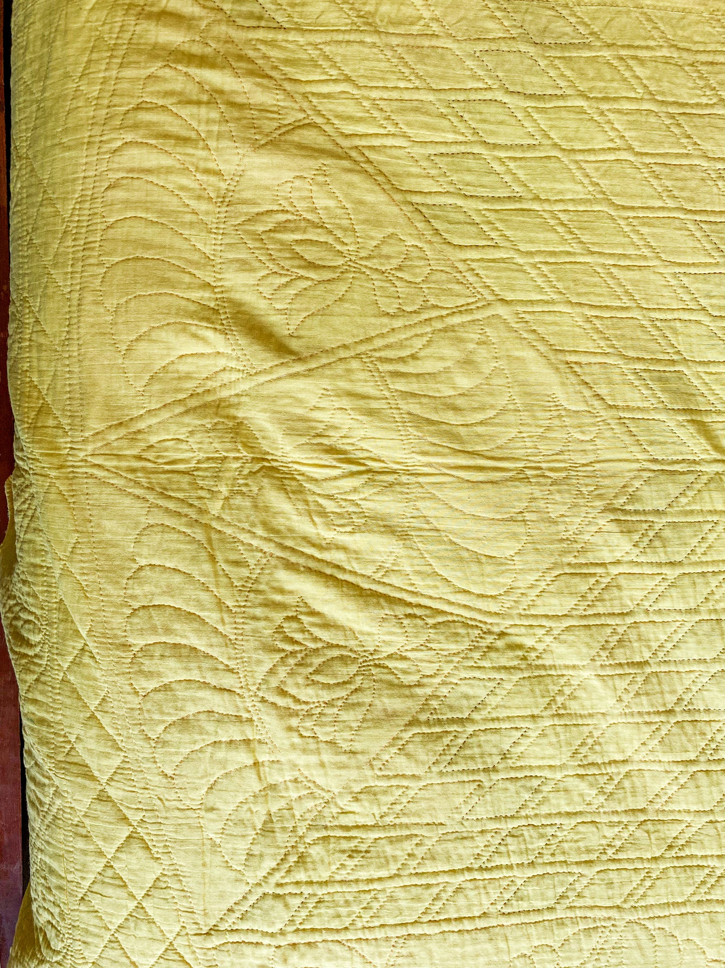 Vintage Red and Yellow Lone Star Circle Quilt