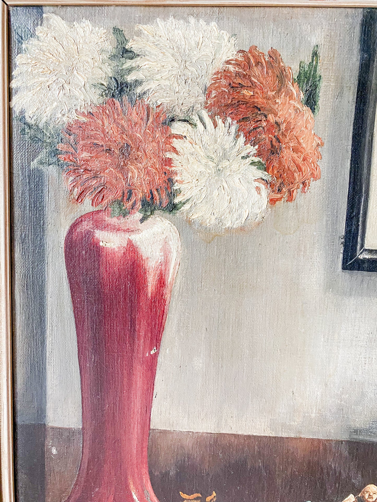 Vintage Signed Still Life of Chrysanthemums