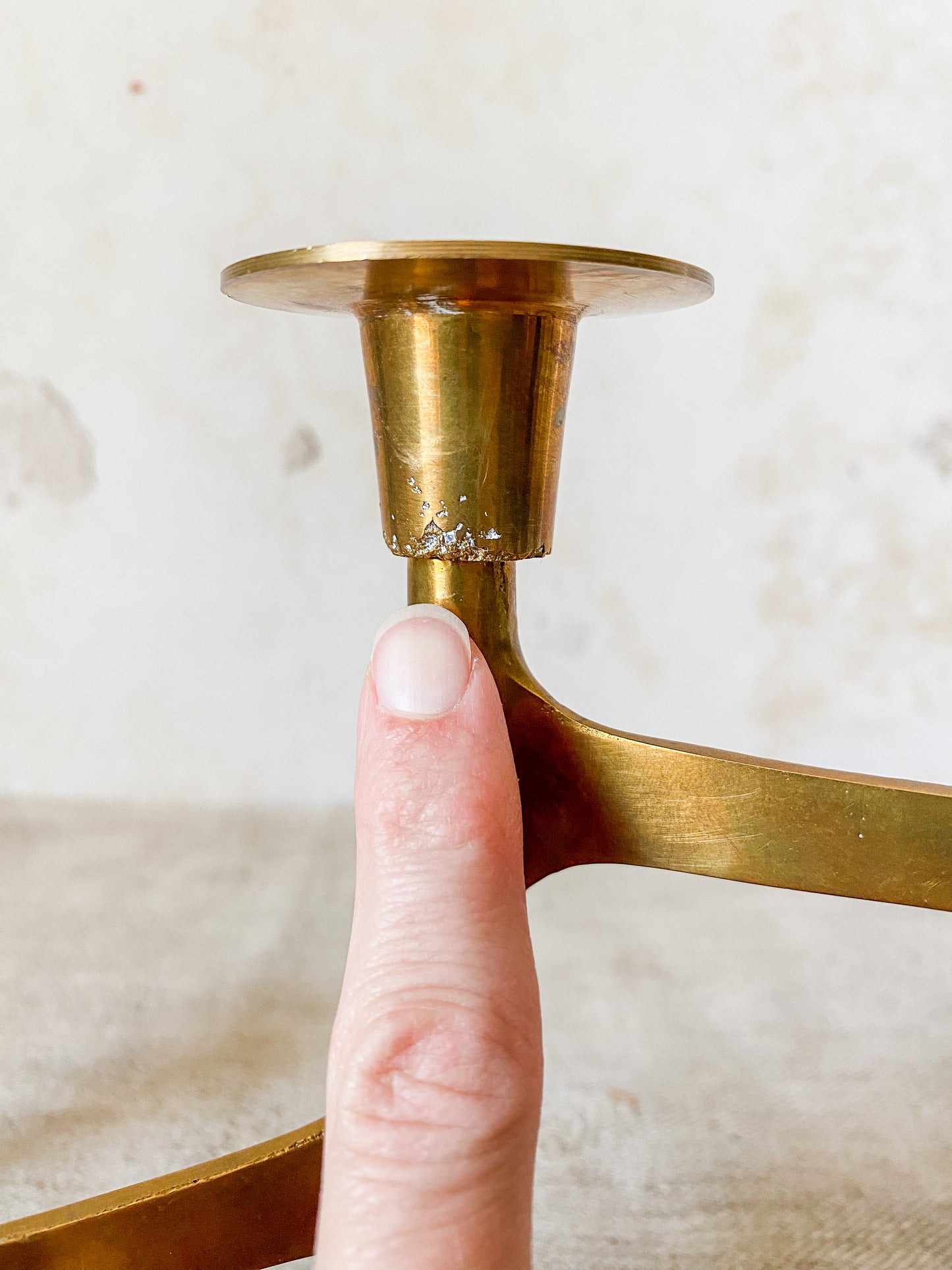 Vintage Midcentury Brass Folding Articulated Candlestick Centerpiece