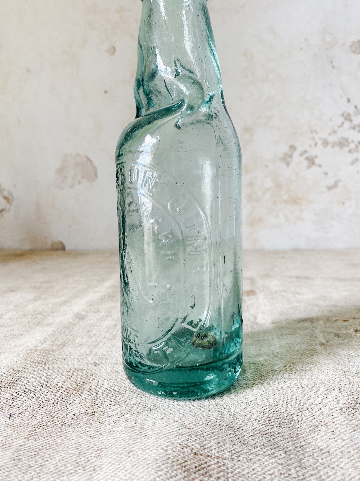 Antique English Pictorial Codd Bottle - R. Emmerson Junior, Newcastle
