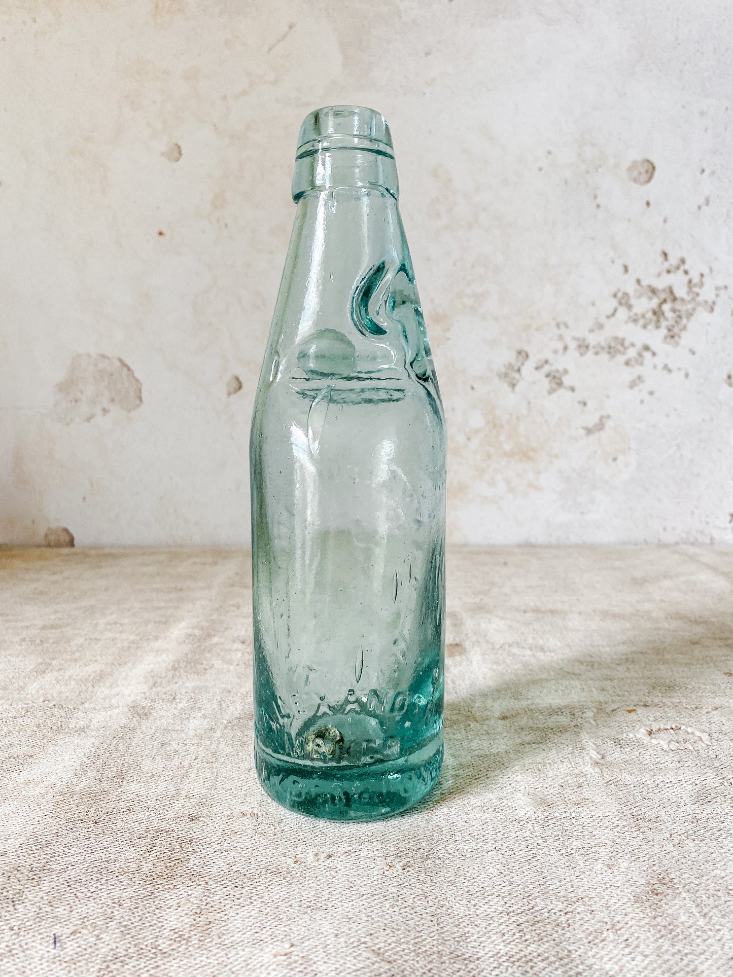 Antique English Pictorial Codd Bottle - R. Emmerson Junior, Newcastle