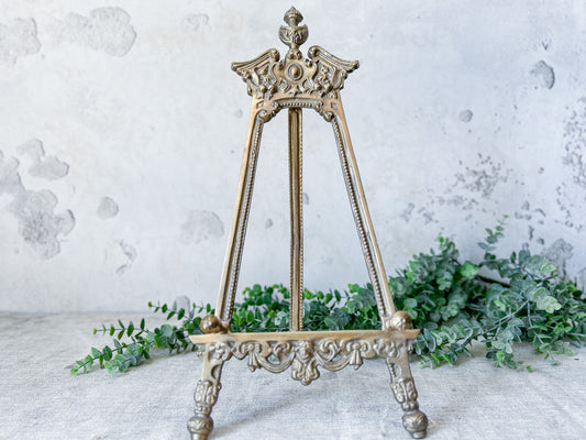 Large 18" Vintage Brass Easel
