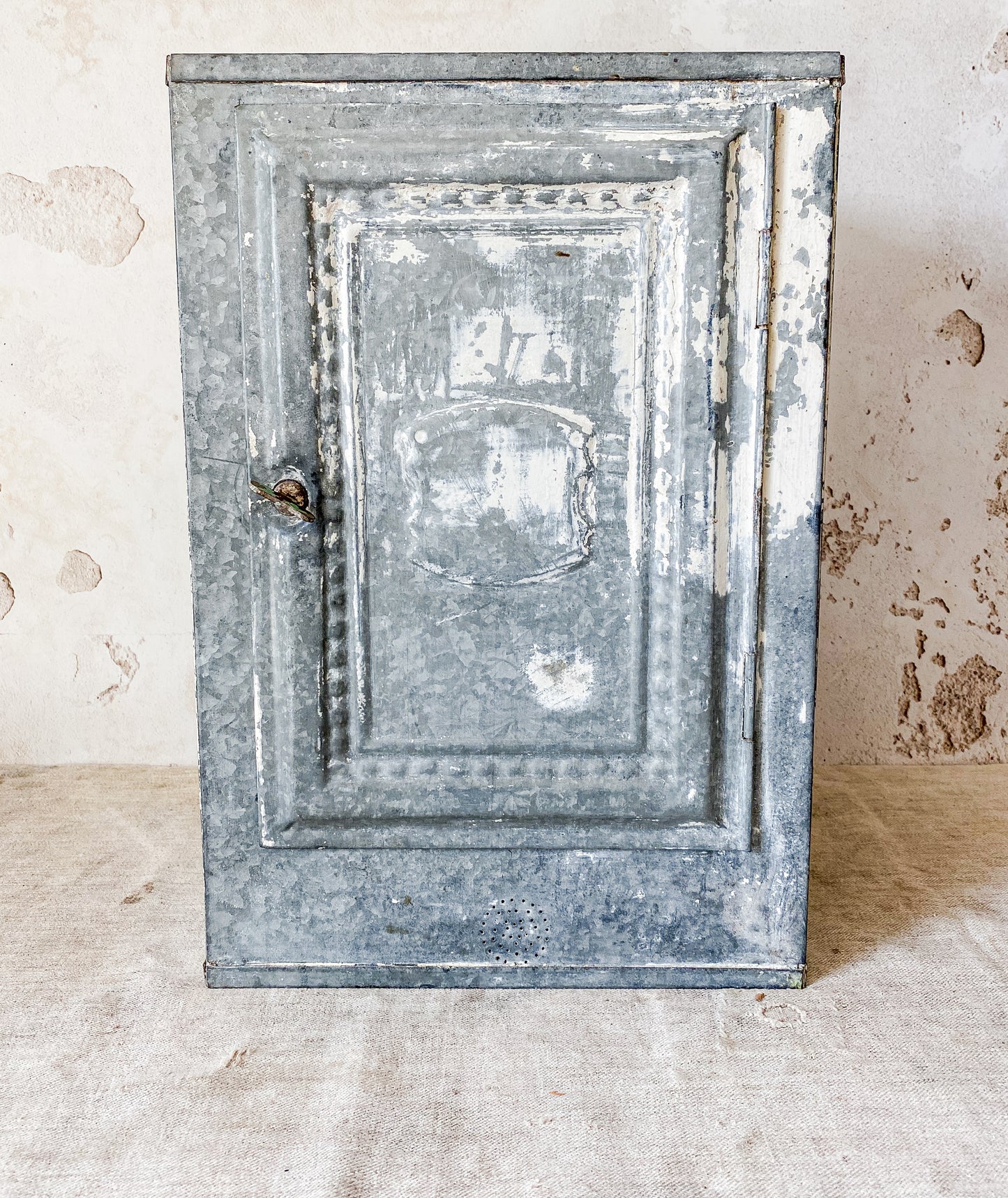 Vintage Chippy Galvanized Metal Cake Safe