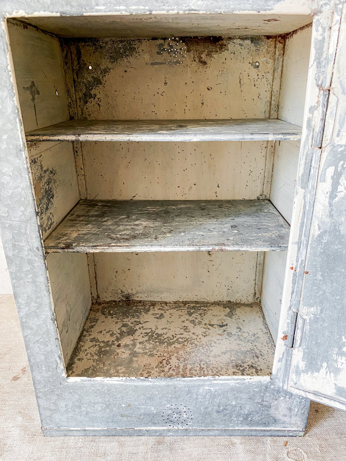 Vintage Chippy Galvanized Metal Cake Safe