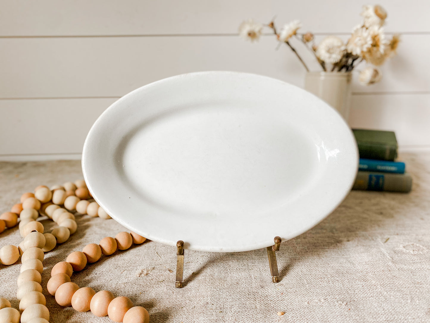 Antique Greenwood China Chunky Early Restaurant Ware 10" Platter, c1890