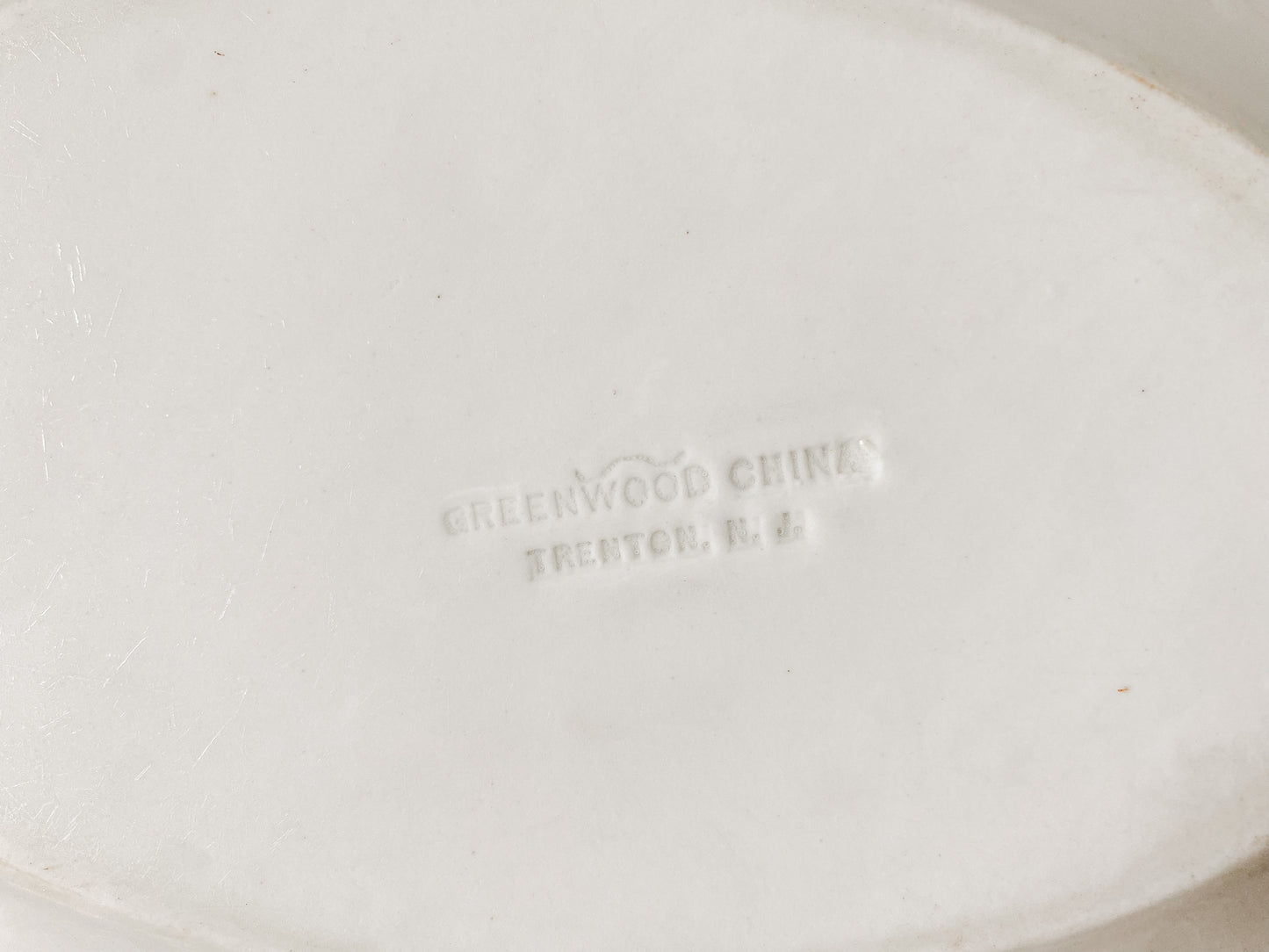 Antique Greenwood China Chunky Early Restaurant Ware 10" Platter, c1890