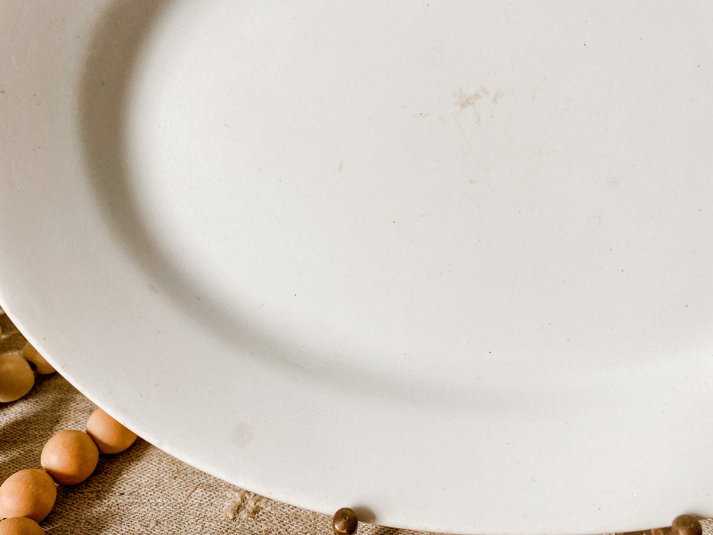 Antique Chunky Ironstone 11" Platter | John Edwards, England, c1880
