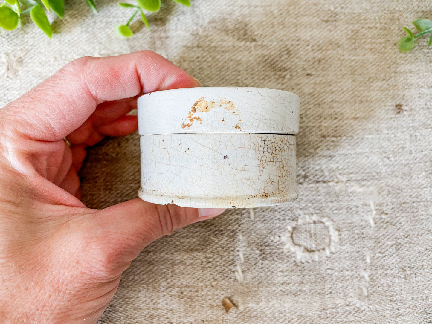 Antique Atkinson’s Rose Cold Cream English Pot & Lid