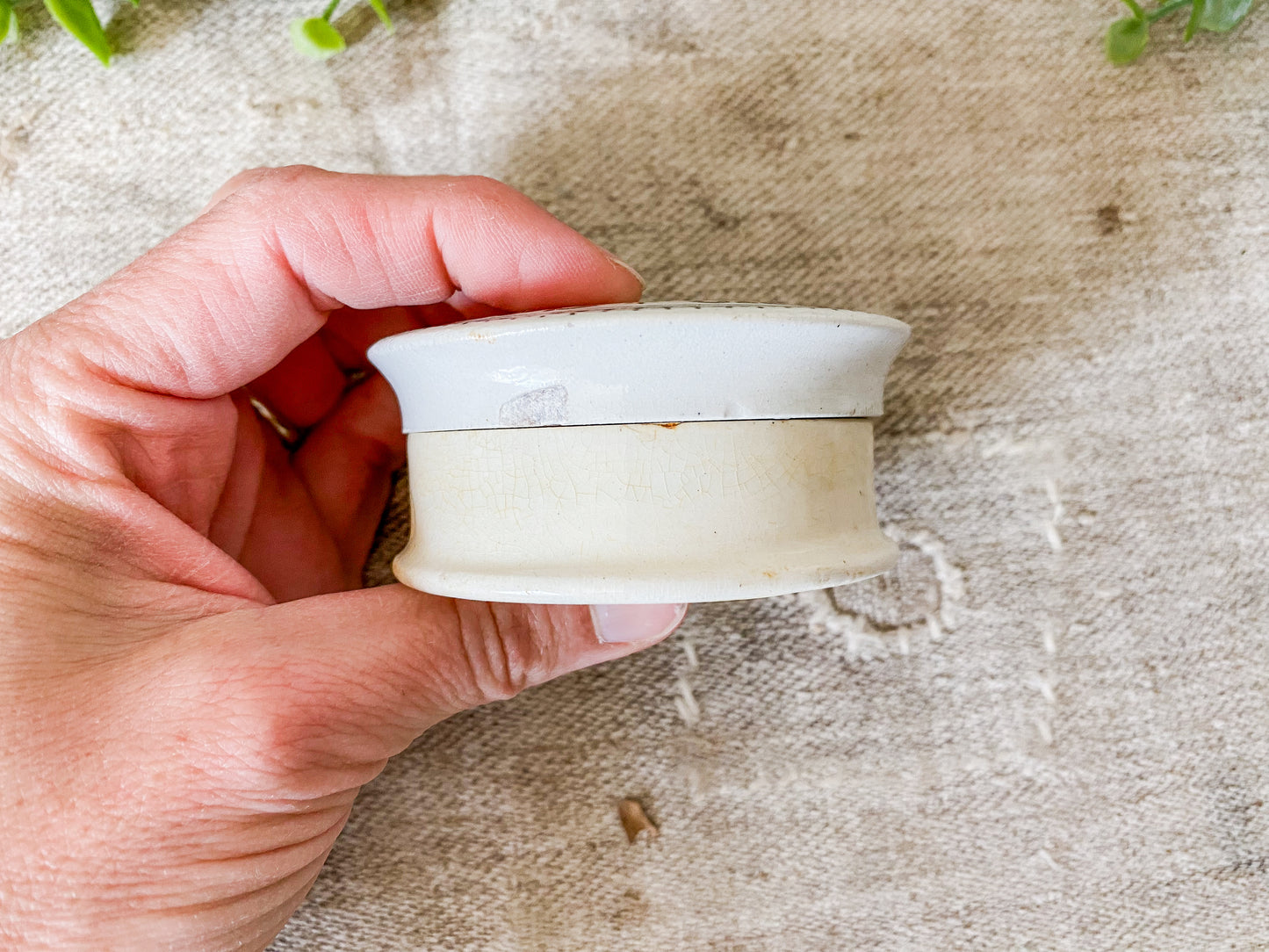 Antique Boots Chemists Cold Cream English Pot & Lid