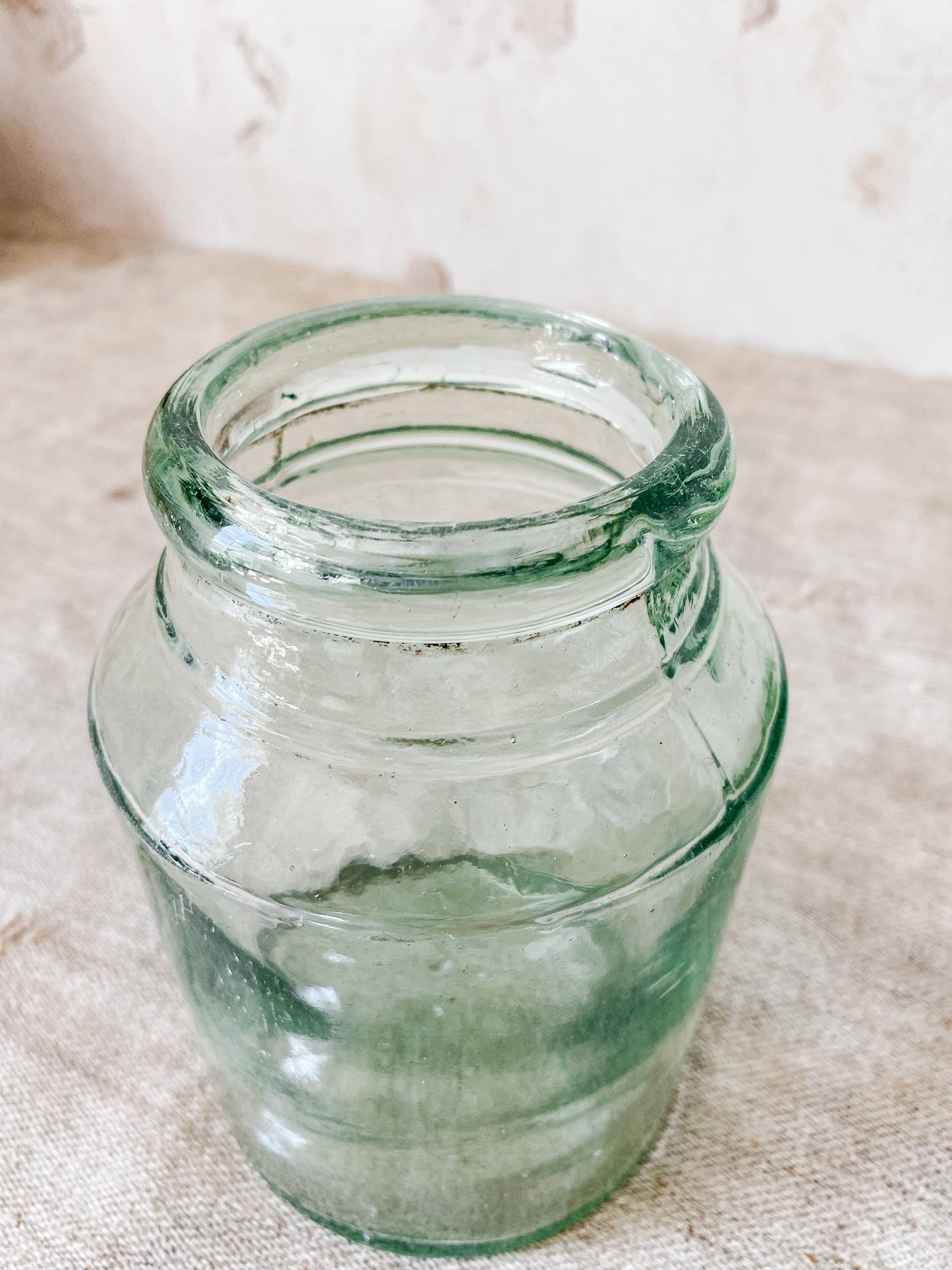 Antique English Green Glass Fruit Canning Jar