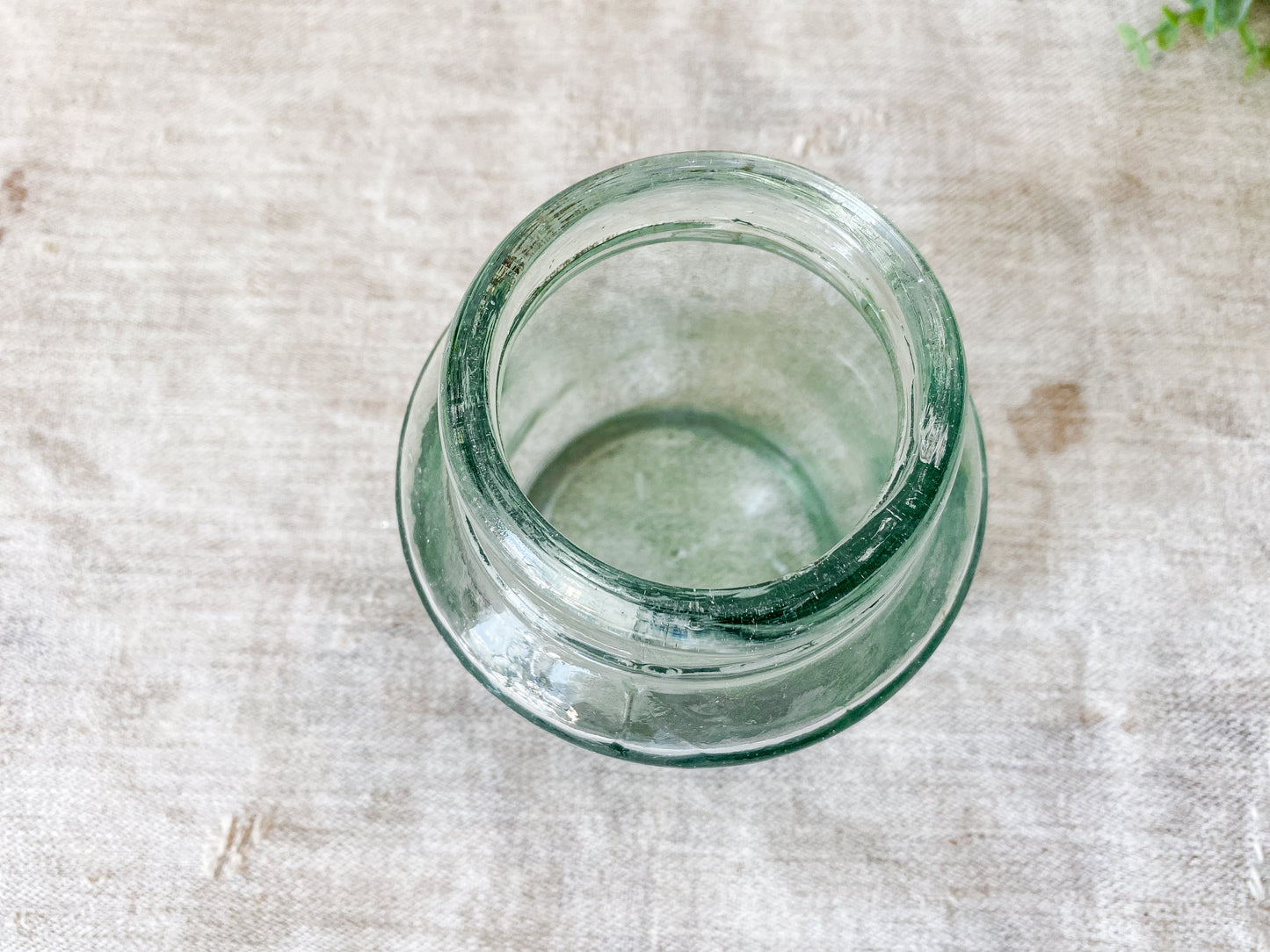 Antique English Green Glass Fruit Canning Jar