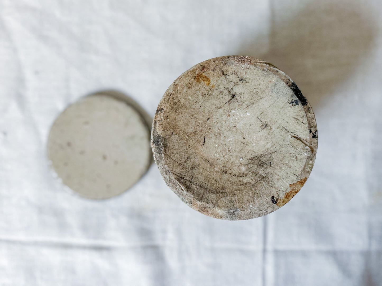 Antique English Stoneware Jar With Lid