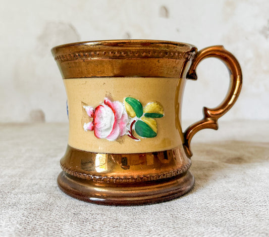 Antique Copper Lusterware Mug