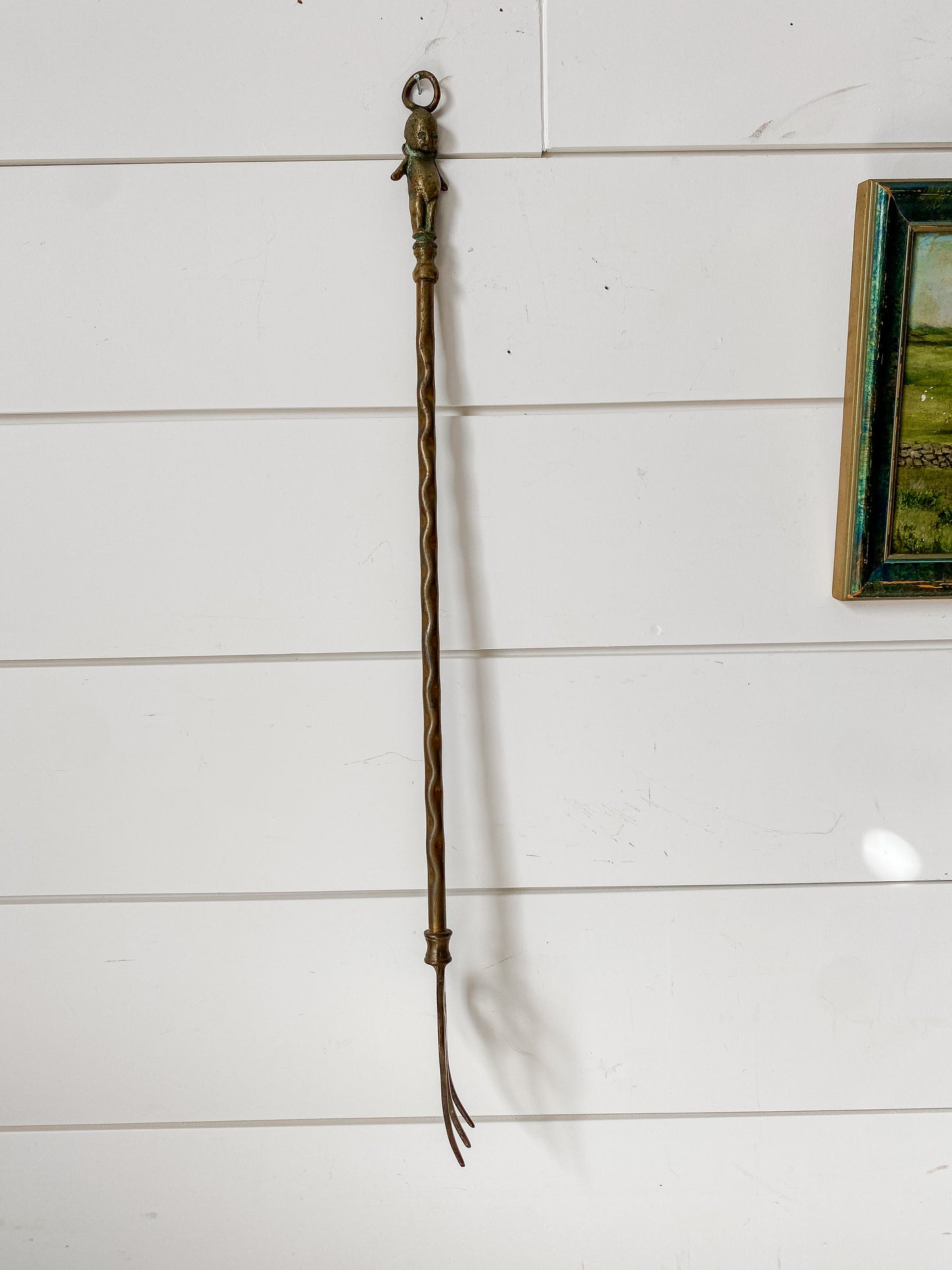 Vintage Brass Kewpie Toasting Fork by Peerage, England