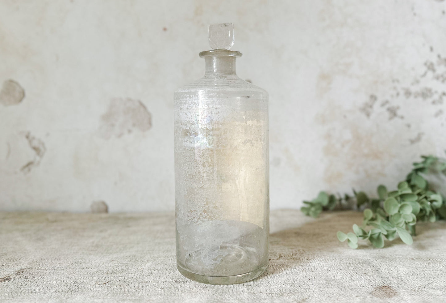 Morgan’s White Embrocation Horse & Cattle Oil Glass Jar with Stopper