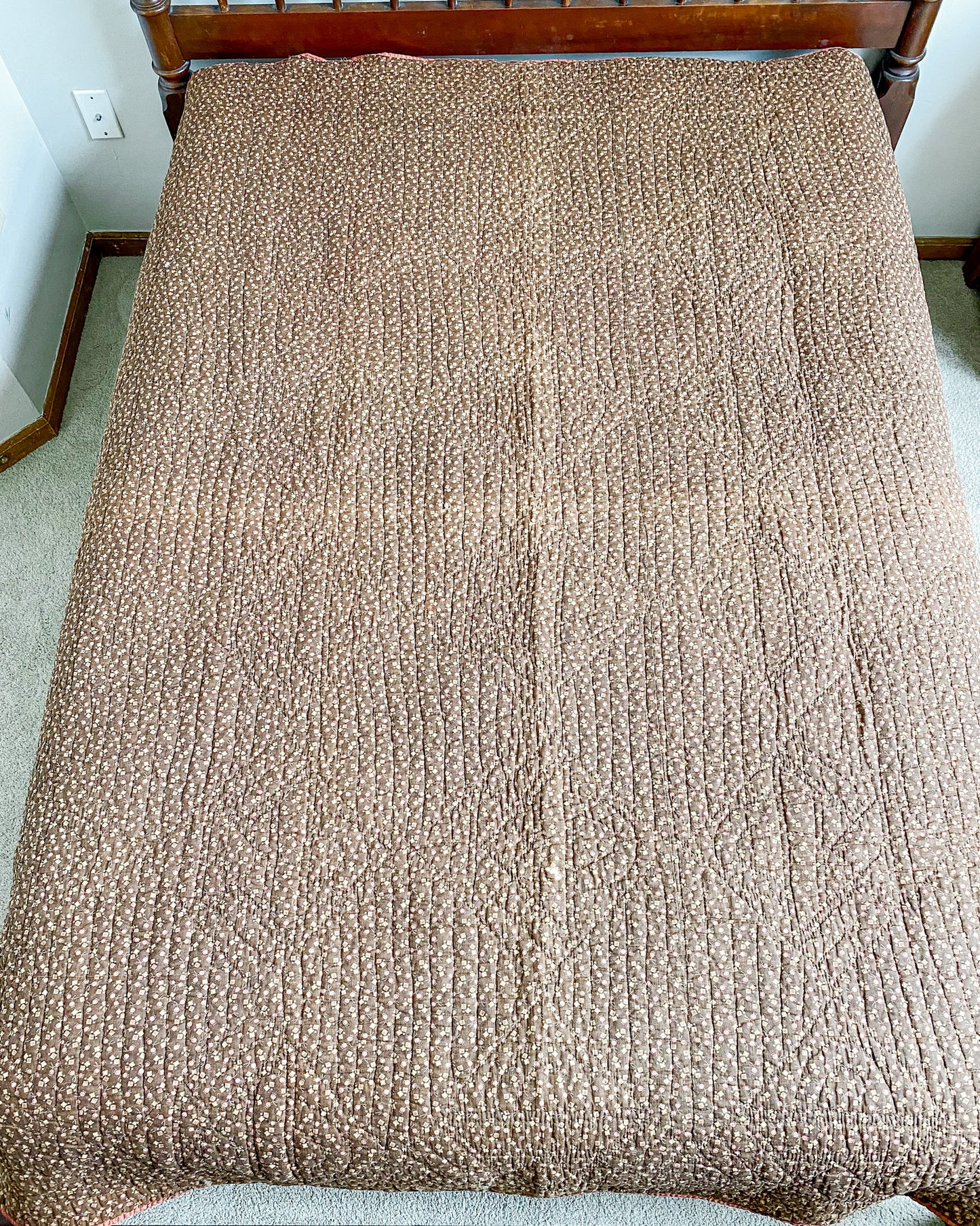 Antique Basket Quilt with Maker’s Note, c1890