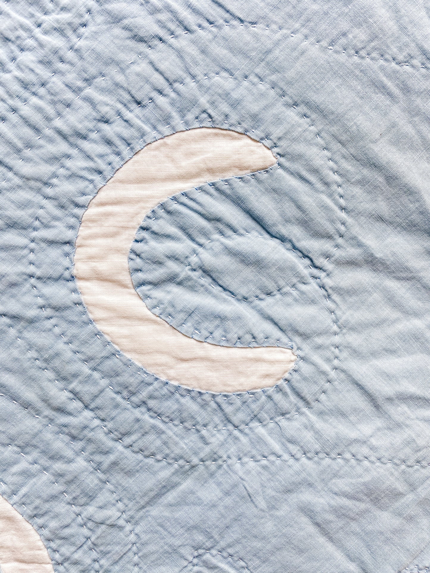 Vintage Blue and White Papercut Child’s Quilt