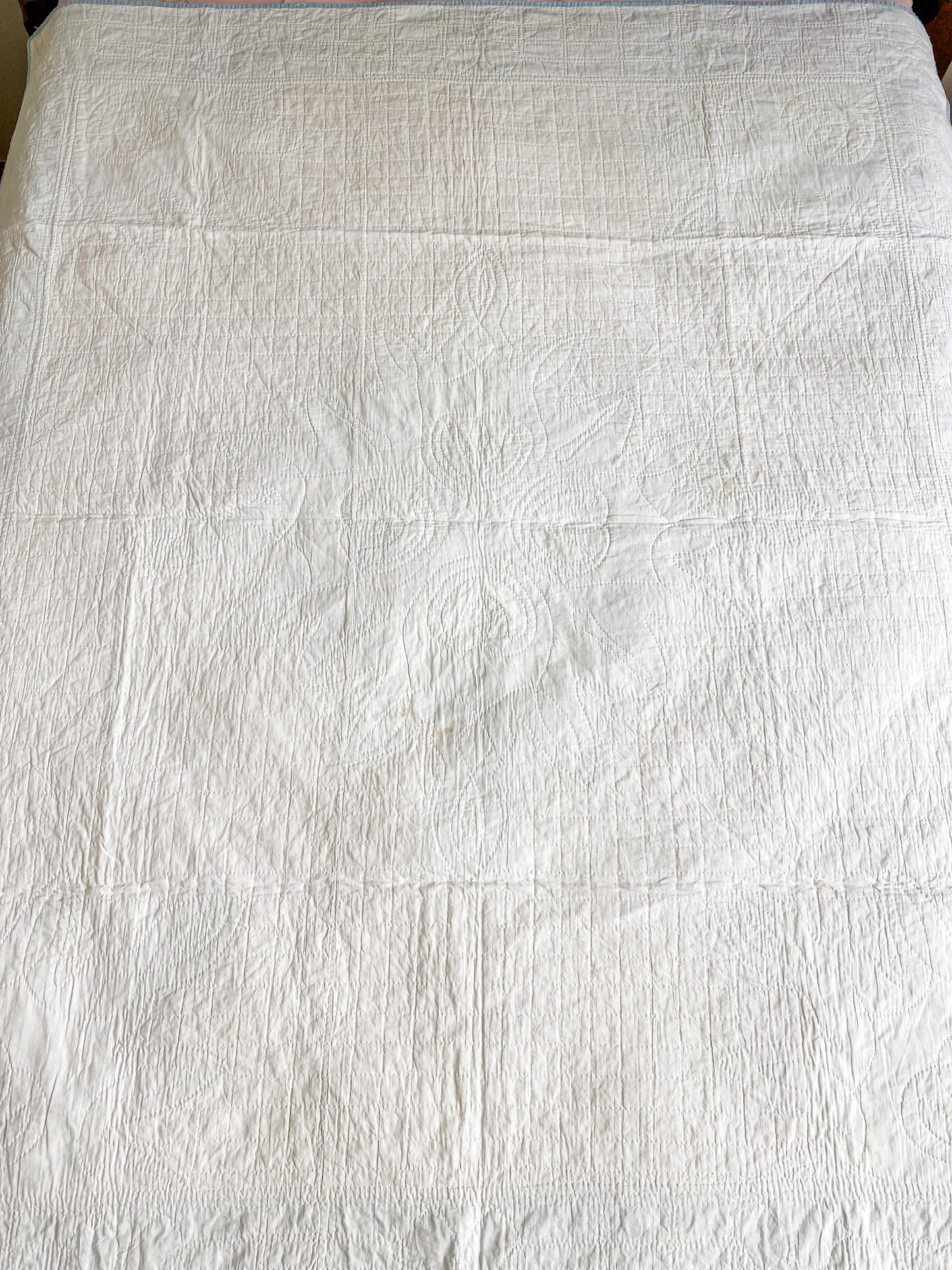 Vintage Blue and White Papercut Child’s Quilt