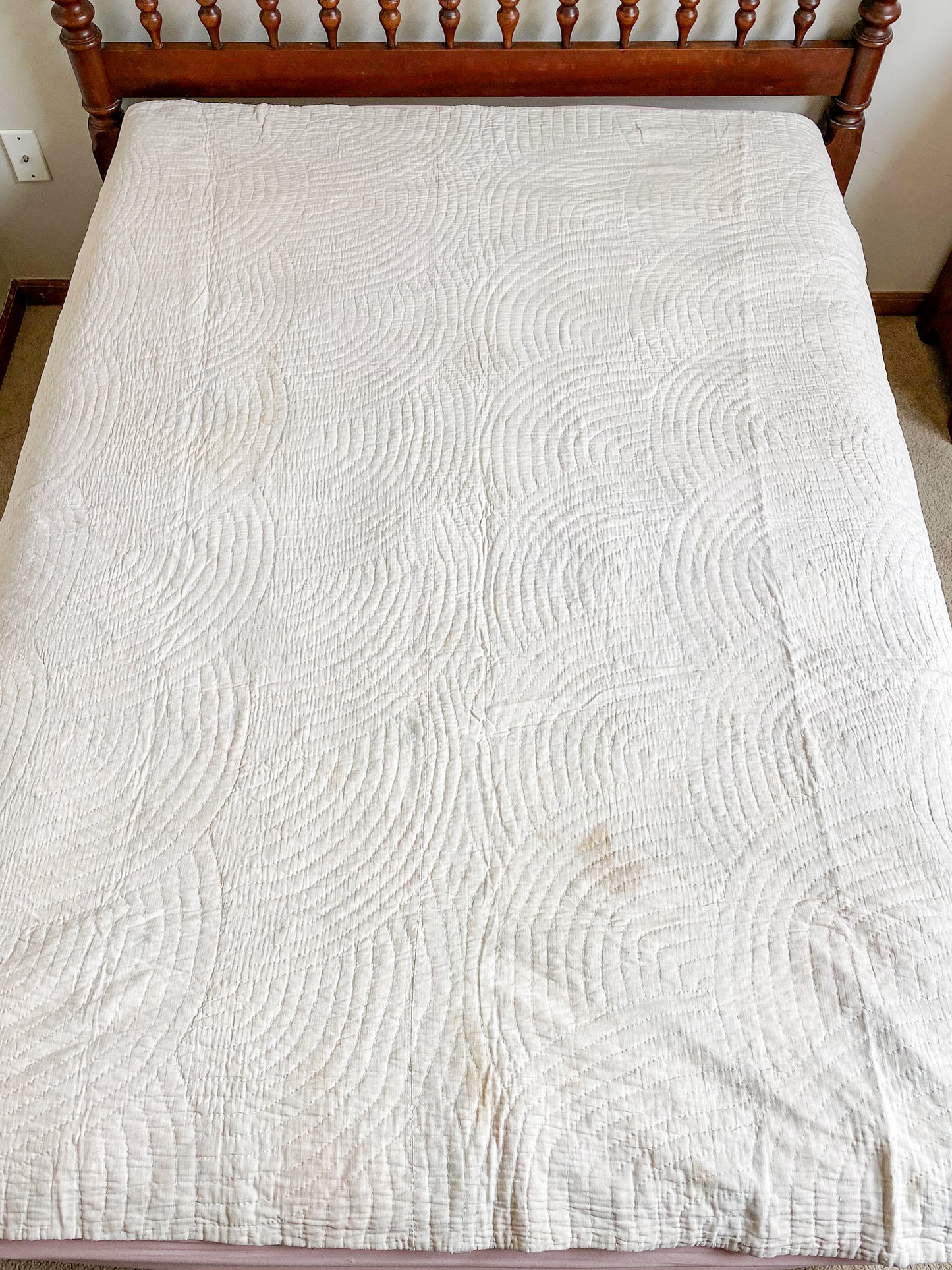 Antique Square on Point Patchwork Quilt, c1910