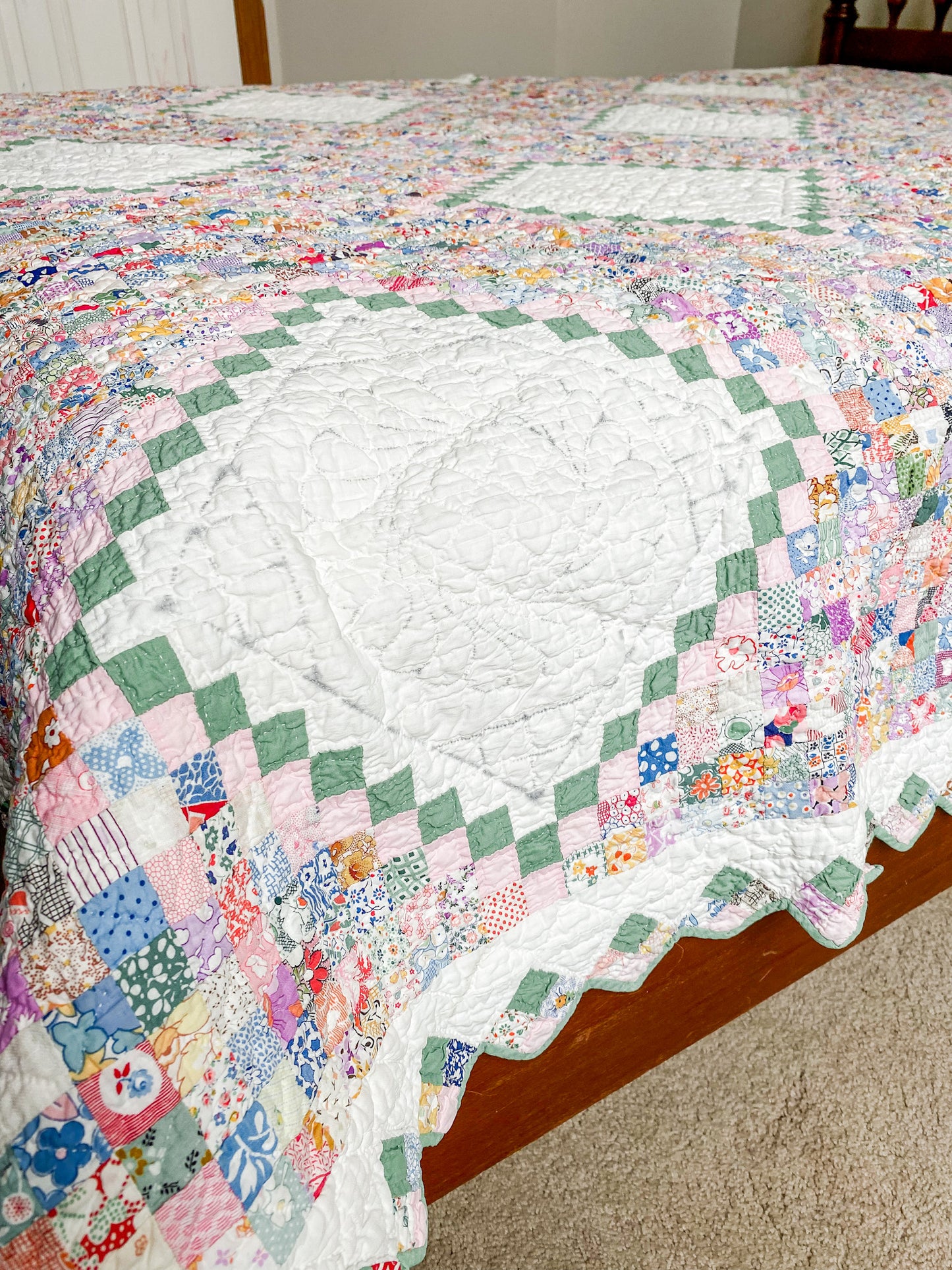 Vintage Postage Stamp Quilt