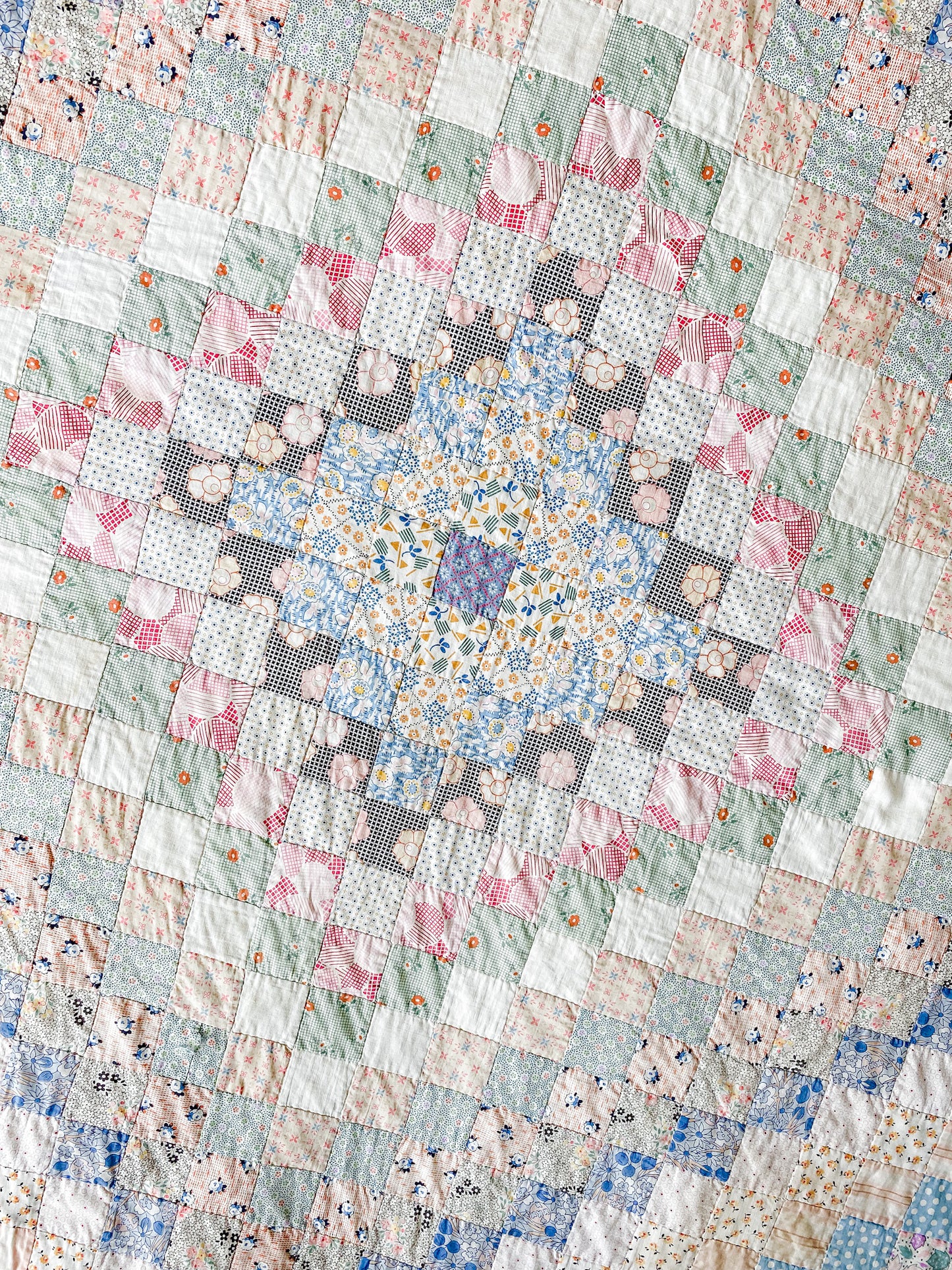 Vintage Around the World Quilt, c1930