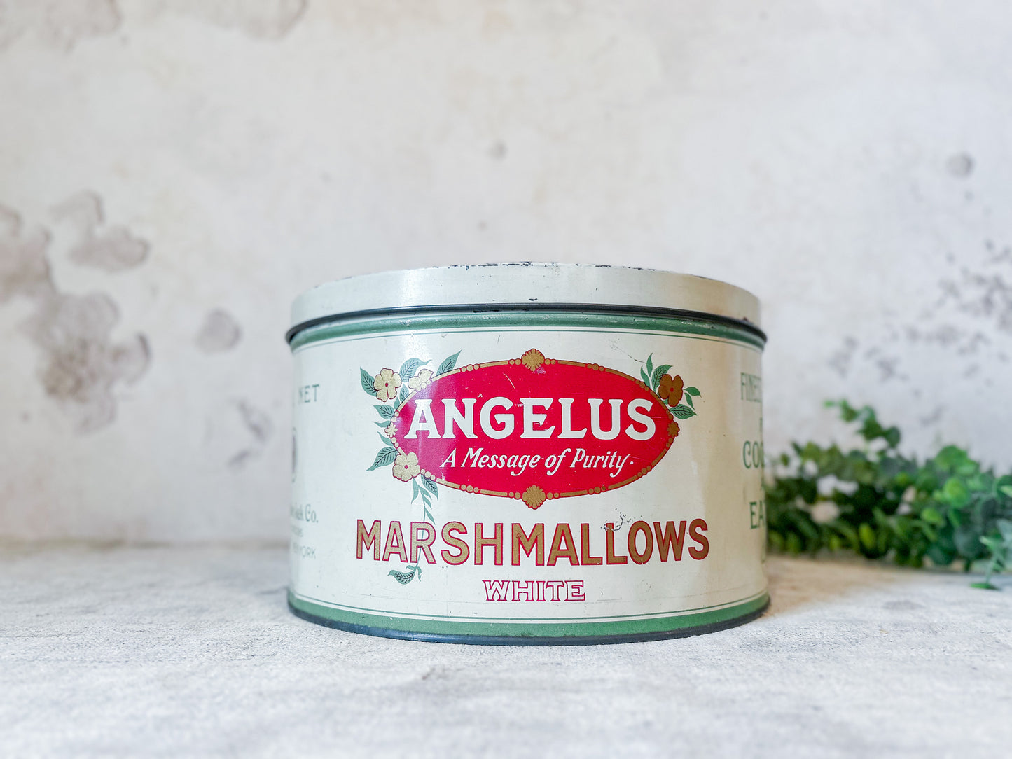 Antique Angelus Marshmallow 5 lb. Tin