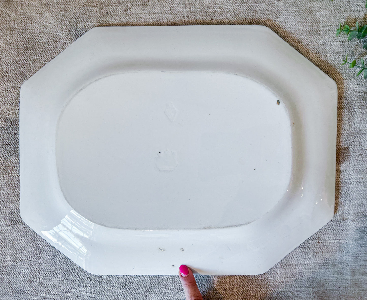 Antique Barrow & Co Ironstone Platter, c1850