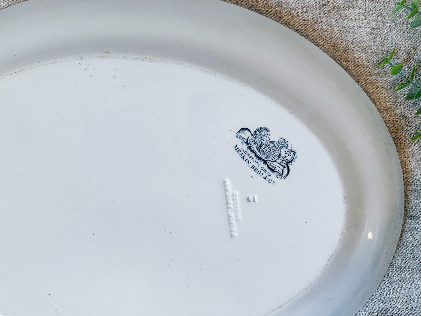Antique Meakin Bros. & Co. Ironstone Roast Platter