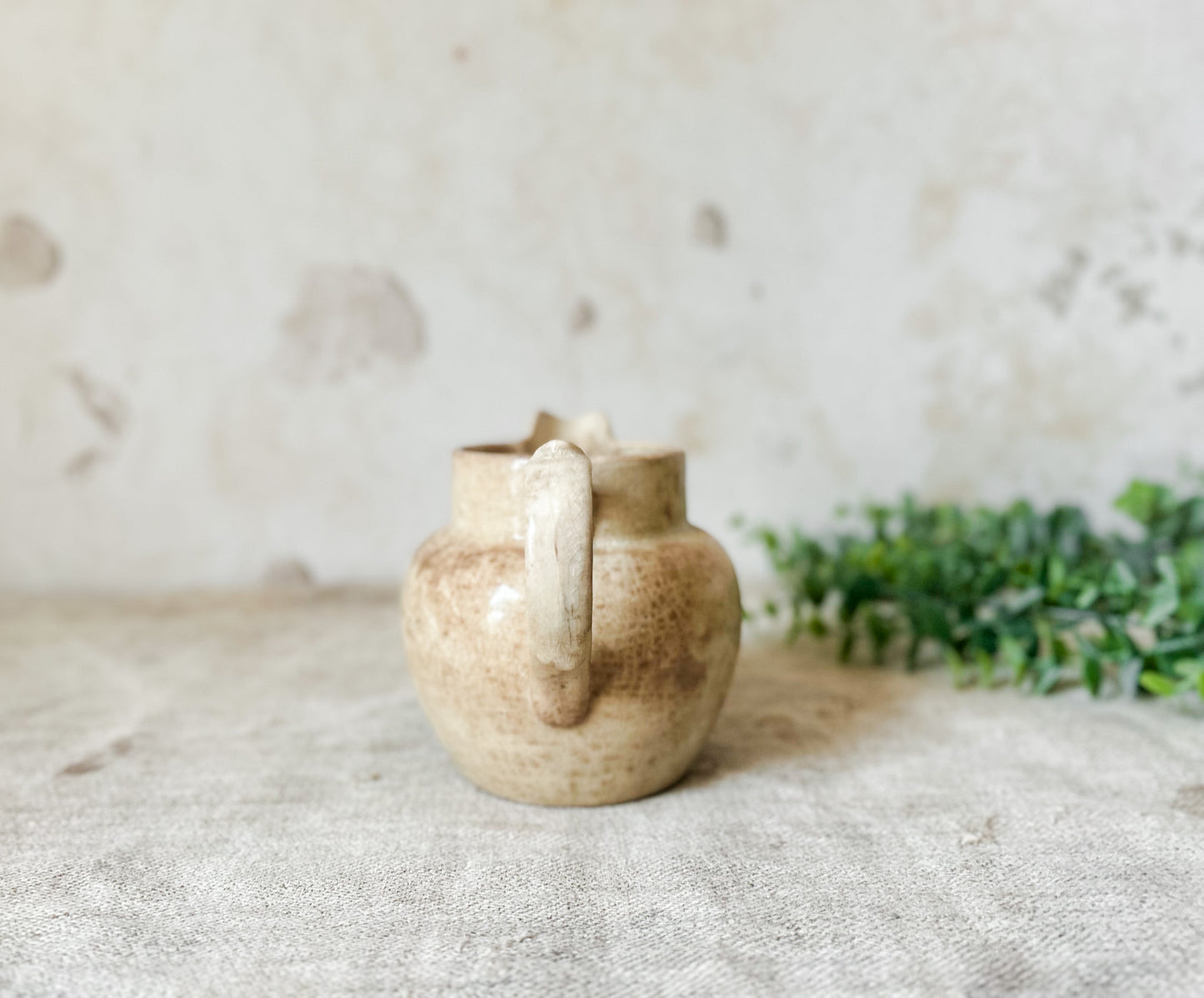 Vintage Stained Crazed Creamer