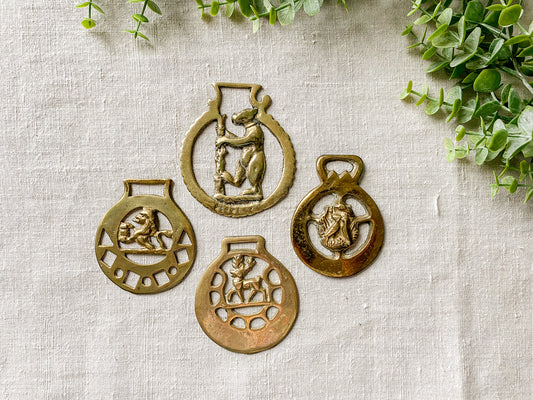 CHOICE Vintage English Horse Brass Bridle Medallions - Animals