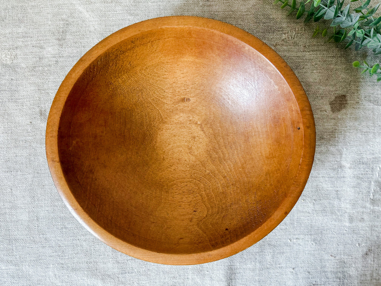 Vintage 10.5’’ Wooden Dough Bowl