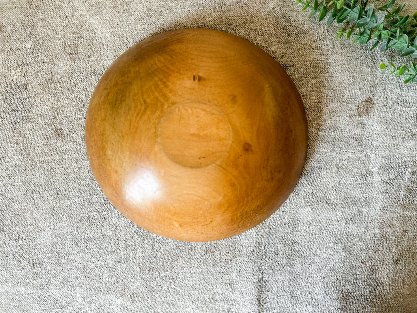 Vintage 10.5’’ Wooden Dough Bowl