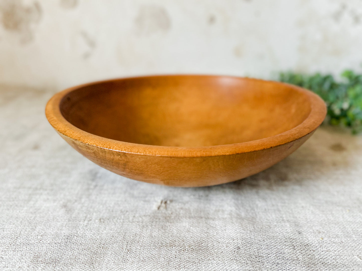 Vintage 10.5’’ Wooden Dough Bowl